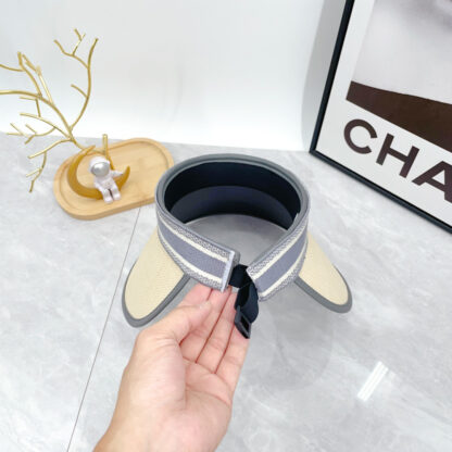 Dior Fashion Holiday Sunhat Open Top Hat - Image 8