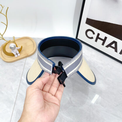 Dior Fashion Holiday Sunhat Open Top Hat - Image 8