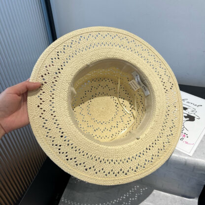 Dior Fashion Flat Straw Hat - Image 8