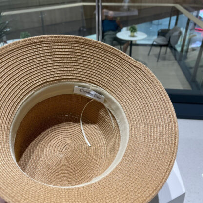 Dior chic pearl-embellished straw hat - Image 8