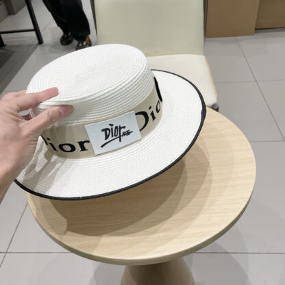Dior new flat straw hat - Image 8