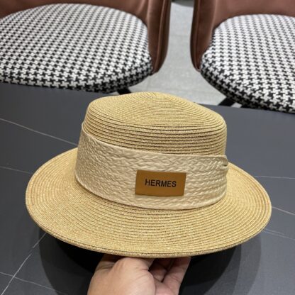 Hermès new flat straw hat - Image 7