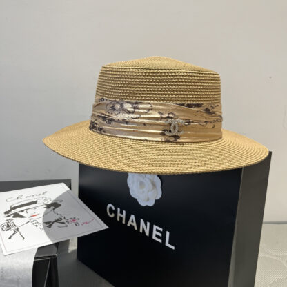 Chanel flat straw hat - Image 7