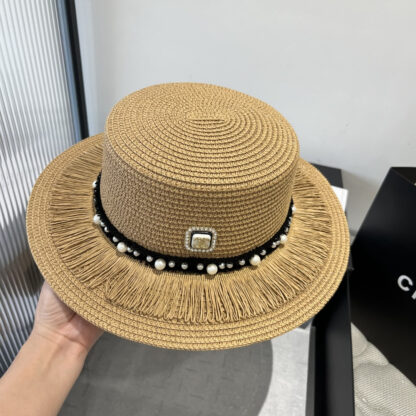 Chanel new flat straw hat - Image 7