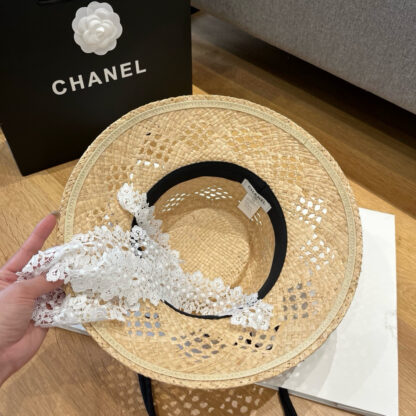 Chanel raffia hollow hat - Image 7
