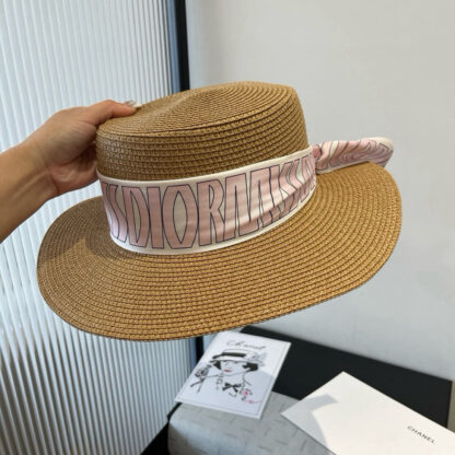 Dior silk ribbon flat hat - Image 8