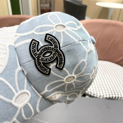 Chanel summer embroidered flower all-match baseball cap - Image 7