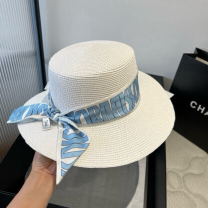 Dior silk ribbon flat hat - Image 8
