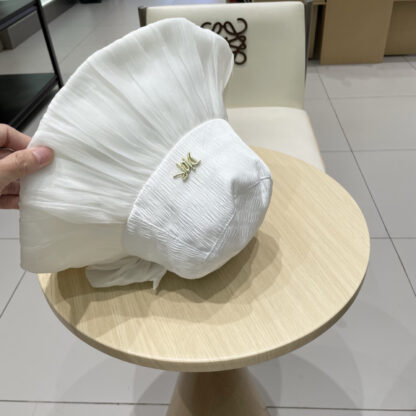 Dior big bow pleated design versatile bucket hat - Image 8