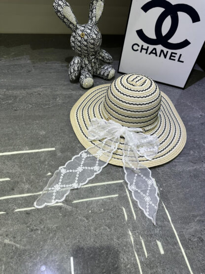Dior lace pearl bow bucket hat - Image 8