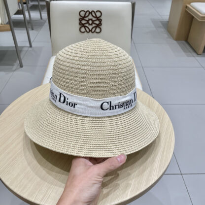 Dior lady style straw hat bucket hat - Image 7