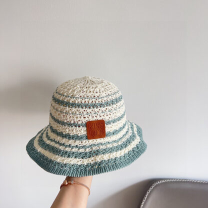 Dior colorblock woven simple bucket hat - Image 8