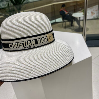 Dior casual large brim straw sun hat - Image 8