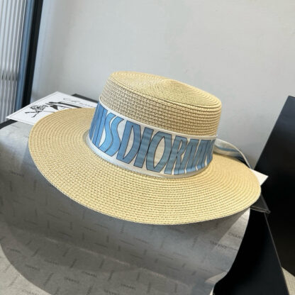 Dior silk ribbon flat hat - Image 8