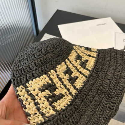 Fendi Fashion Woven Straw Hat - Image 8