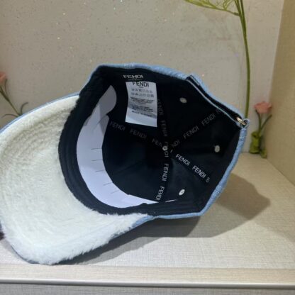 Fendi Fashion Denim Baseball Cap - Image 8