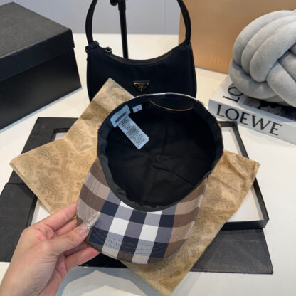 Burberry Check Fashion Baseball Cap - Image 8