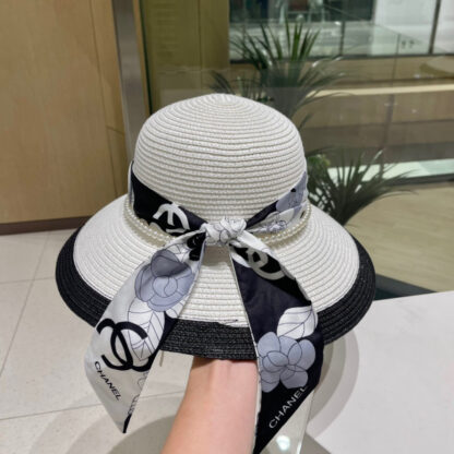 Chanel sunshade lady straw hat - Image 7