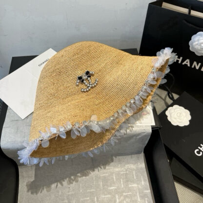 Chanel hand-woven raffia hat - Image 7