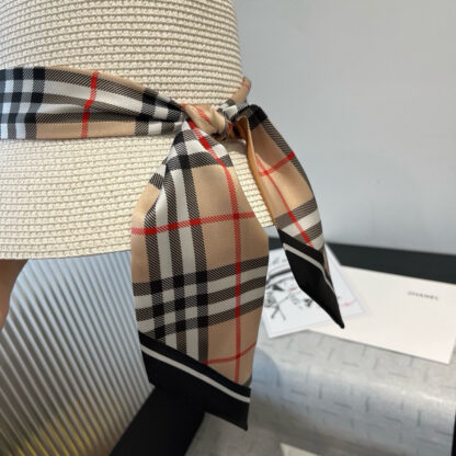 Burberry Ribbon Bucket Hat Sunshade - Image 8