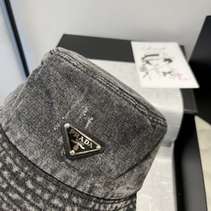 Prada Denim Bucket Hat - Image 7