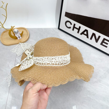 Miu Miu Straw Hat with Lace - Image 8