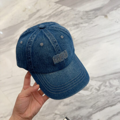 Miu Miu trendy denim baseball cap - Image 8