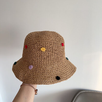 Yves Saint Laurent's new spring and summer polka dot playful woven fisherman hat - Image 7