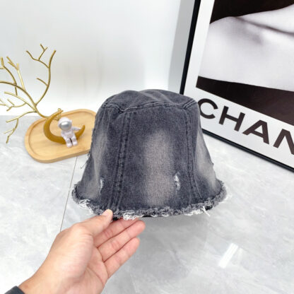 Miu Miu Simple Denim Bucket Hat for Men and Women - Image 8
