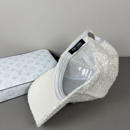 Miu Miu exquisite sequin trendy baseball cap - Image 7