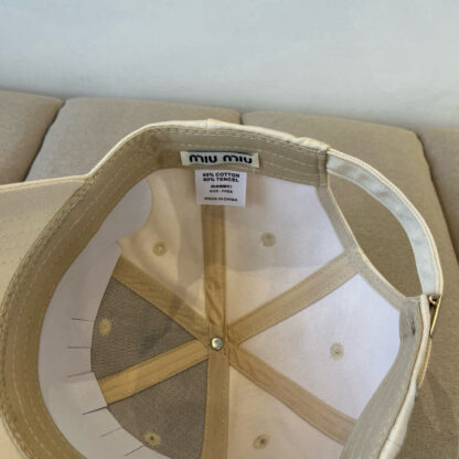 Miu Miu exquisite diamond logo fashion baseball cap - Image 8