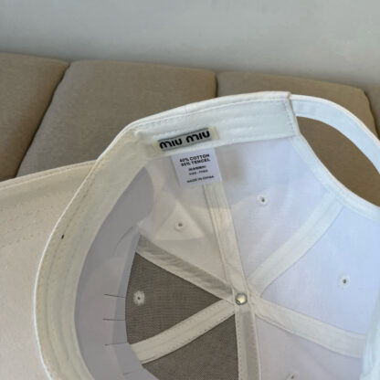 Miu Miu exquisite diamond logo fashion baseball cap - Image 8