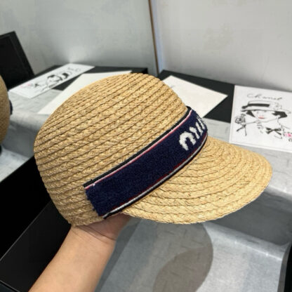 Miu Miu raffia bicyclist hat - Image 8
