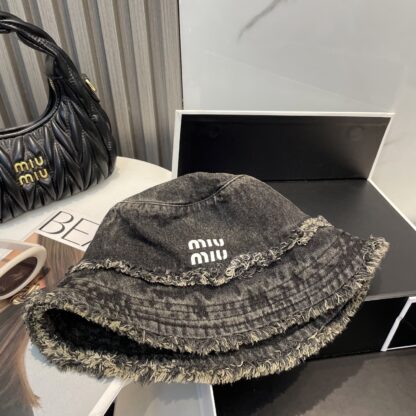 Miu Miu Denim Visor Bucket Hat - Image 8