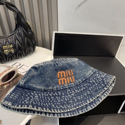 Miu Miu Denim Visor Bucket Hat - Image 8