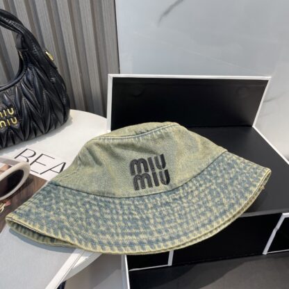 Miu Miu Denim Visor Bucket Hat - Image 8