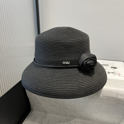 Miu Miu elegant raffia hat - Image 8