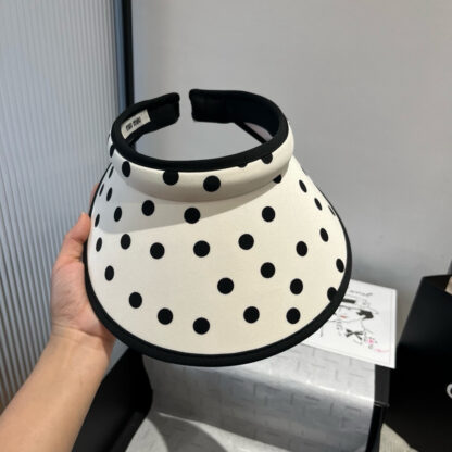 Miu Miu stylish polka dot hollow top headband sun hat - Image 7