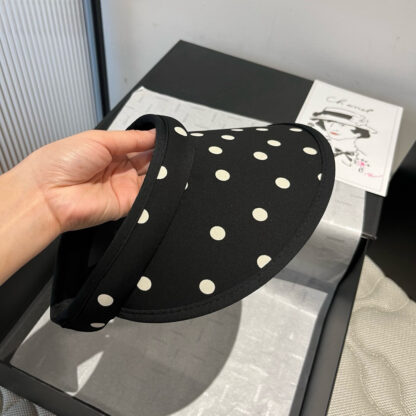 Miu Miu stylish polka dot hollow top headband sun hat - Image 8