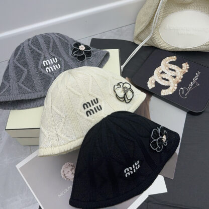Miu Miu Fashion Knit Bucket Hat - Image 8