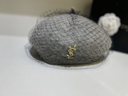 Yves Saint Laurent mesh wool beret - Image 6