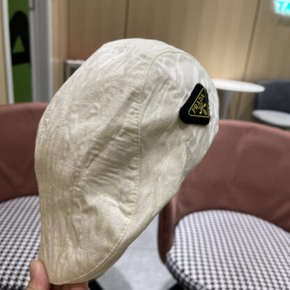 Prada Spring and Summer Lightweight Fashion Retro Peaked Cap - Image 7