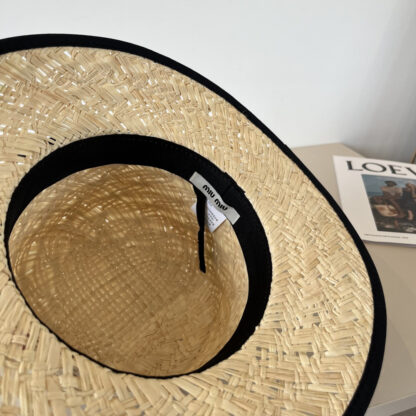 Miu Miu new flat hat straw hat - Image 8