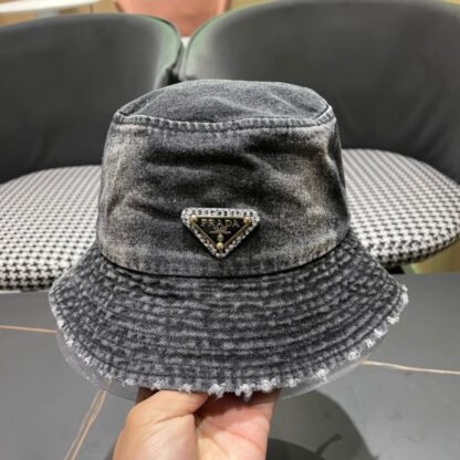 Prada denim triangle bucket hat - Image 7