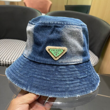 Prada denim triangle bucket hat - Image 7