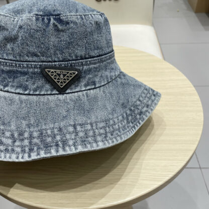 Prada new washed old denim bucket hat - Image 7
