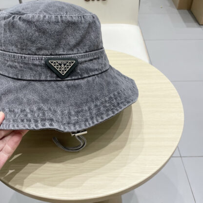 Prada new washed old denim bucket hat - Image 6