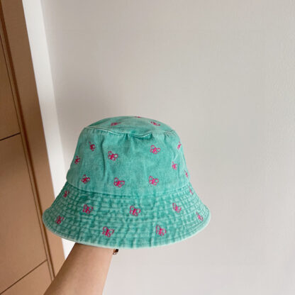 Saint Laurent contrast embroidered denim bucket hat - Image 5