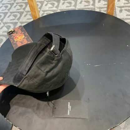 Saint Laurent lettering hot stamped baseball cap - Image 7