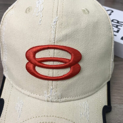 Balenciaga notched double circle letter embroidered baseball cap - Image 7